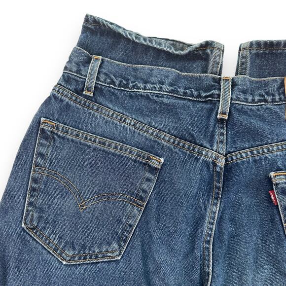 Vintage 90s Levis Jeans 550 Relaxed Fit Cotton Dark Wash Blue Denim Mens W36 L34 - Picture 6 of 16